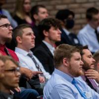 Students participate in the senior send-off meeting